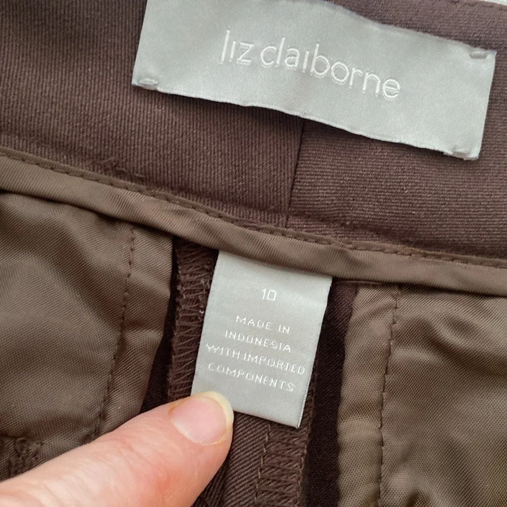 Liz Claiborne Sloane style business casual dress pants button/zip closure Sz 10